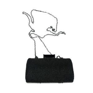 Jessica McClintock Black Beaded Evening Small Clutch Bag